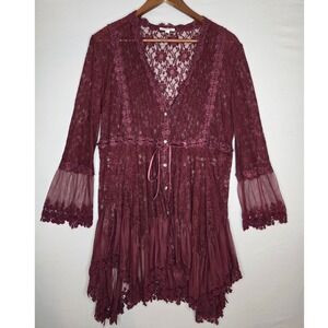 Paris Mues Burgundy Lace Top Cover Large‎ Burgandy Victorian Fairy
